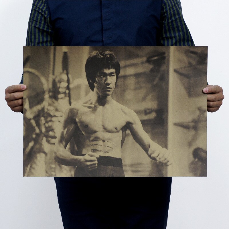 Vintage Bruce Lee Portrait Movie Poster Wall Art Posters Home Cafe
