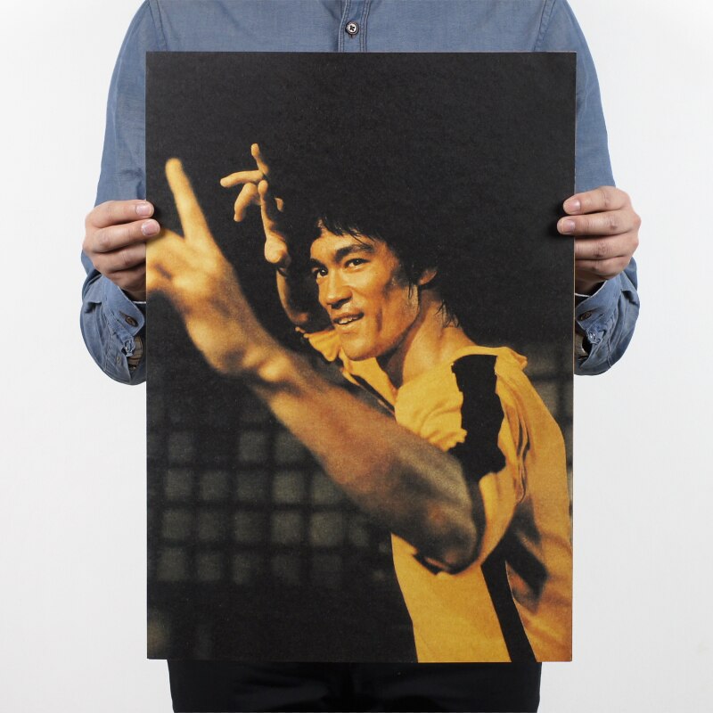 Vintage Bruce Lee Portrait Movie Poster Wall Art Posters Home Cafe