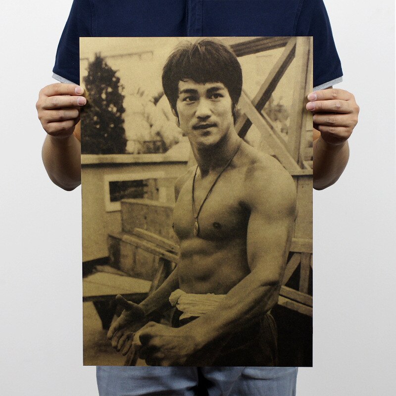 Vintage Bruce Lee Portrait Movie Poster Wall Art Posters Home Cafe