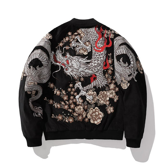 Winter 2022 New Embroidery Dragon And Phoenix Jacket Chinese Style