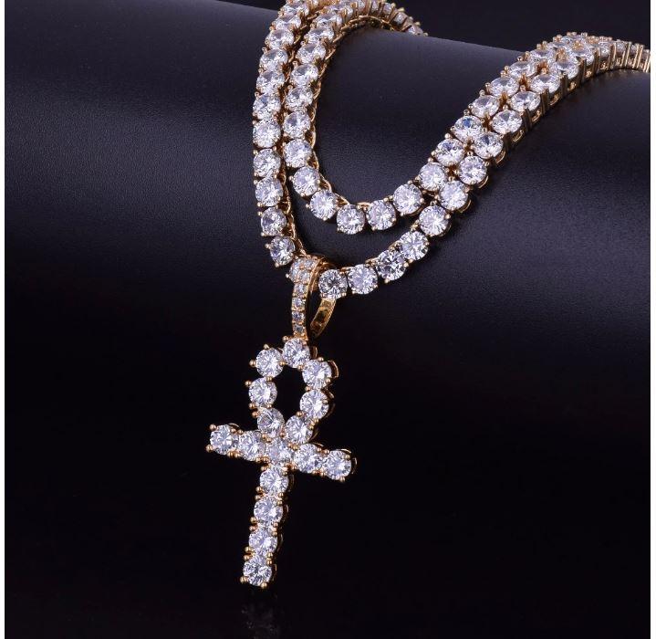 3MM TENNIS CHAIN with ANKH the HOLYGRAIL