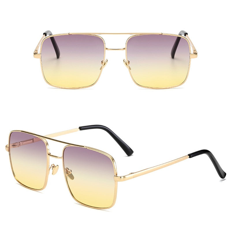 iboode New Brand Design Double Beam Square Sunglasses UV400
