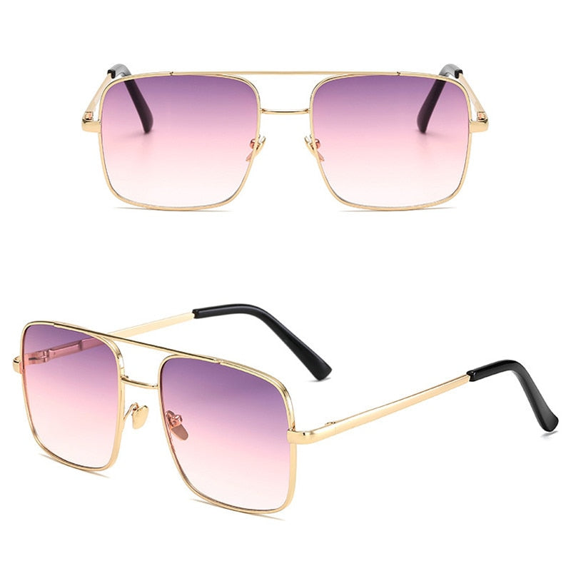 iboode New Brand Design Double Beam Square Sunglasses UV400