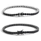 EYIKA Silver Black Color 3/4/5mm Zircon Tennis Chain Bracelet