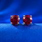 Wong Rain 100% 925 Sterling Silver Round Cut 6.5 MM Citrine Ruby