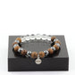 Quartz + Hematite + wood 8 mm beads Bracelet.