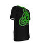 CROP CIRCLE green BG - O-Neck T-Shirt