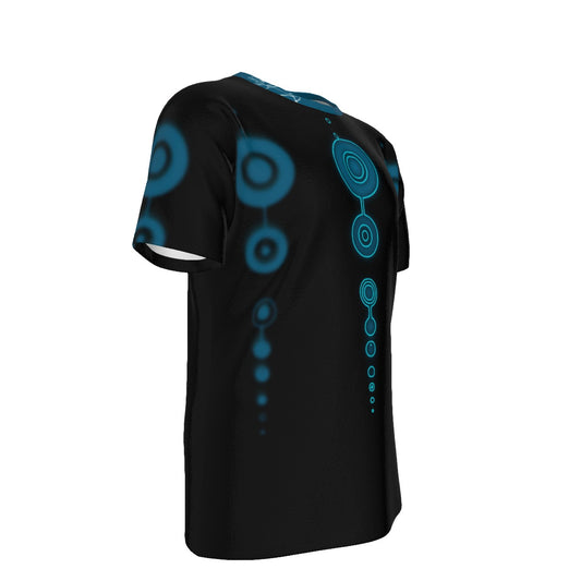 Crop Circle Blue O-Neck T-Shirt
