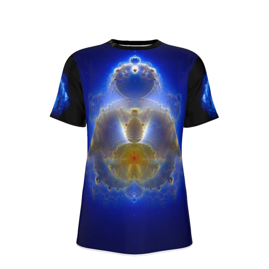 Buddhabrot Fractal Blue/Black Fractal -  O-Neck T-Shirt