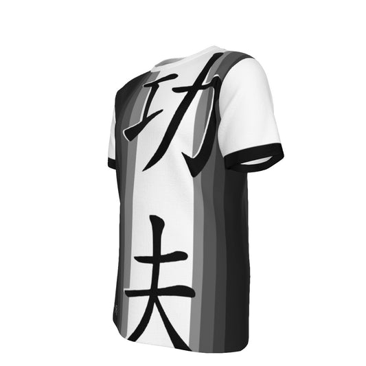 Wing Chun KungFu Black & White fade - O-Neck T-Shirt