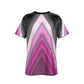 TRIANGLE Black/Pink Layered  T-shirt | Birdseye