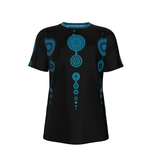 Crop Circle Blue O-Neck T-Shirt