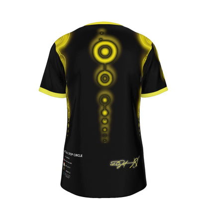 Crop Circle Yellow and Black - O-Neck T-Shirt
