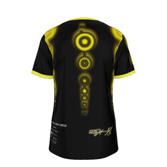 Crop Circle Yellow and Black - O-Neck T-Shirt