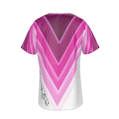 TRIANGLE pink Layered  T-shirt | Birdseye