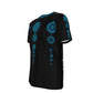 Crop Circle Blue O-Neck T-Shirt