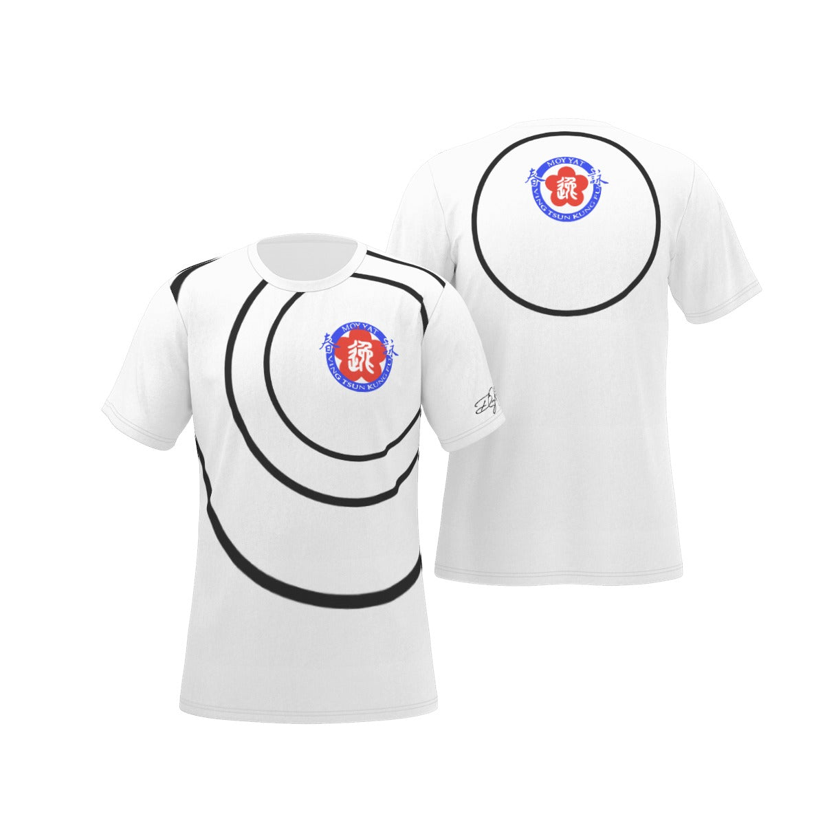 MOY YAT  Blue/Red KungFu O-Neck T-Shirt