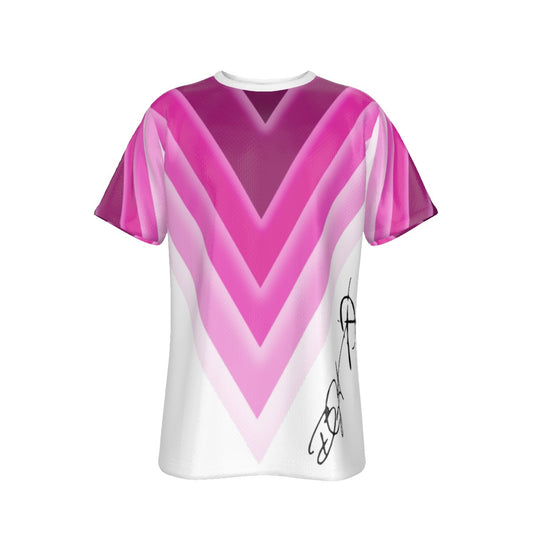 TRIANGLE pink Layered  T-shirt | Birdseye