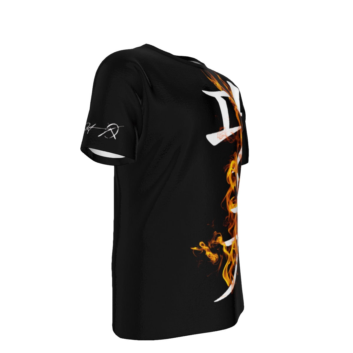 Wing Chun KungFu w Flames Black - O-Neck T-Shirt