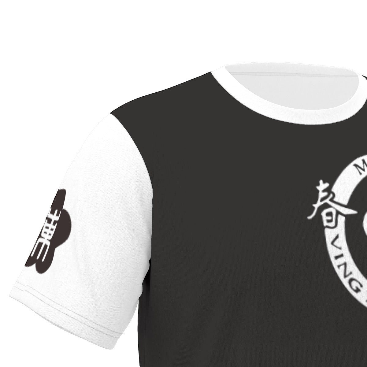 MOY TUNG MOY YAT Black Emblem O-Neck T-Shirt