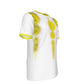 CROP CIRCLE Yellow and White - O-Neck T-Shirt
