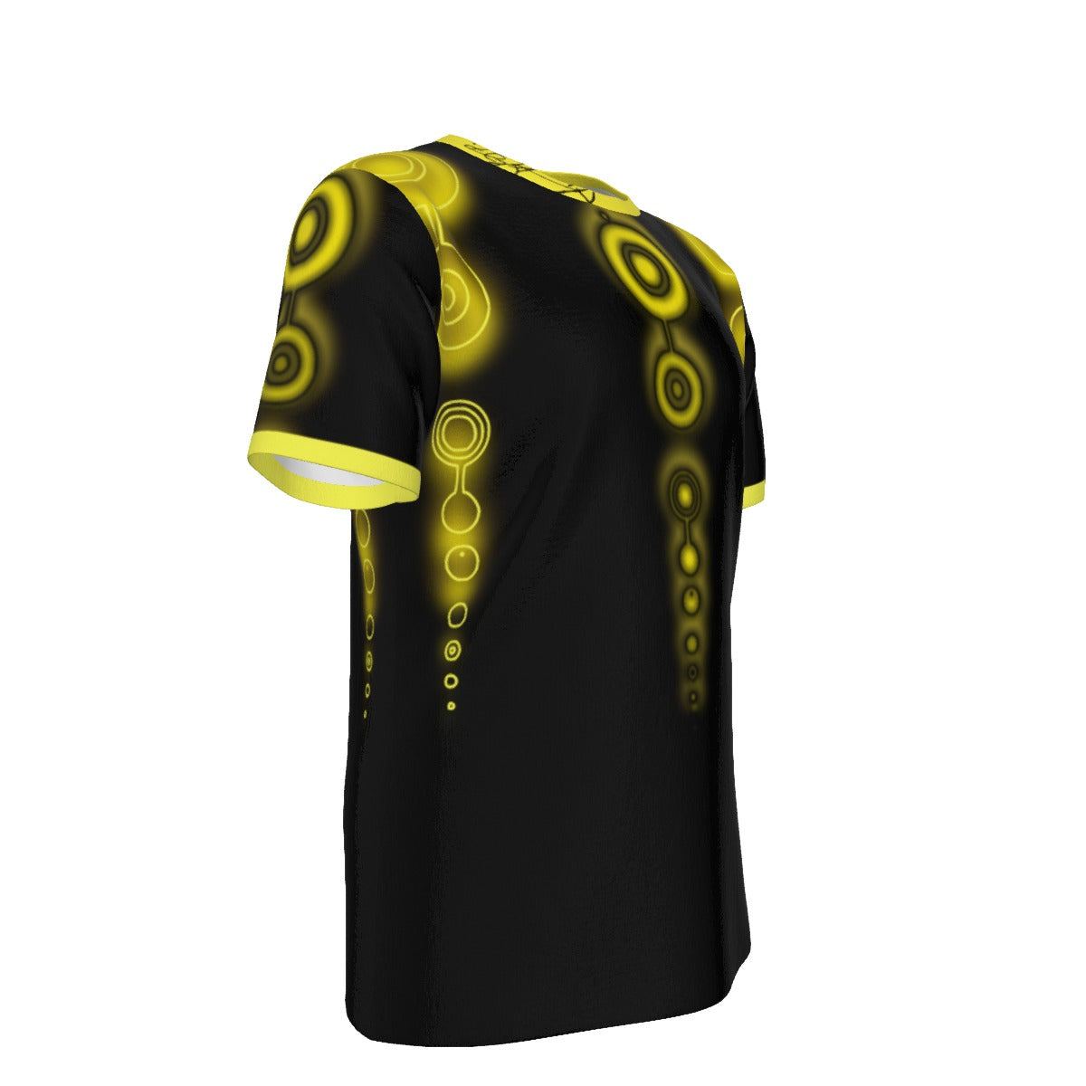 Crop Circle Yellow and Black - O-Neck T-Shirt