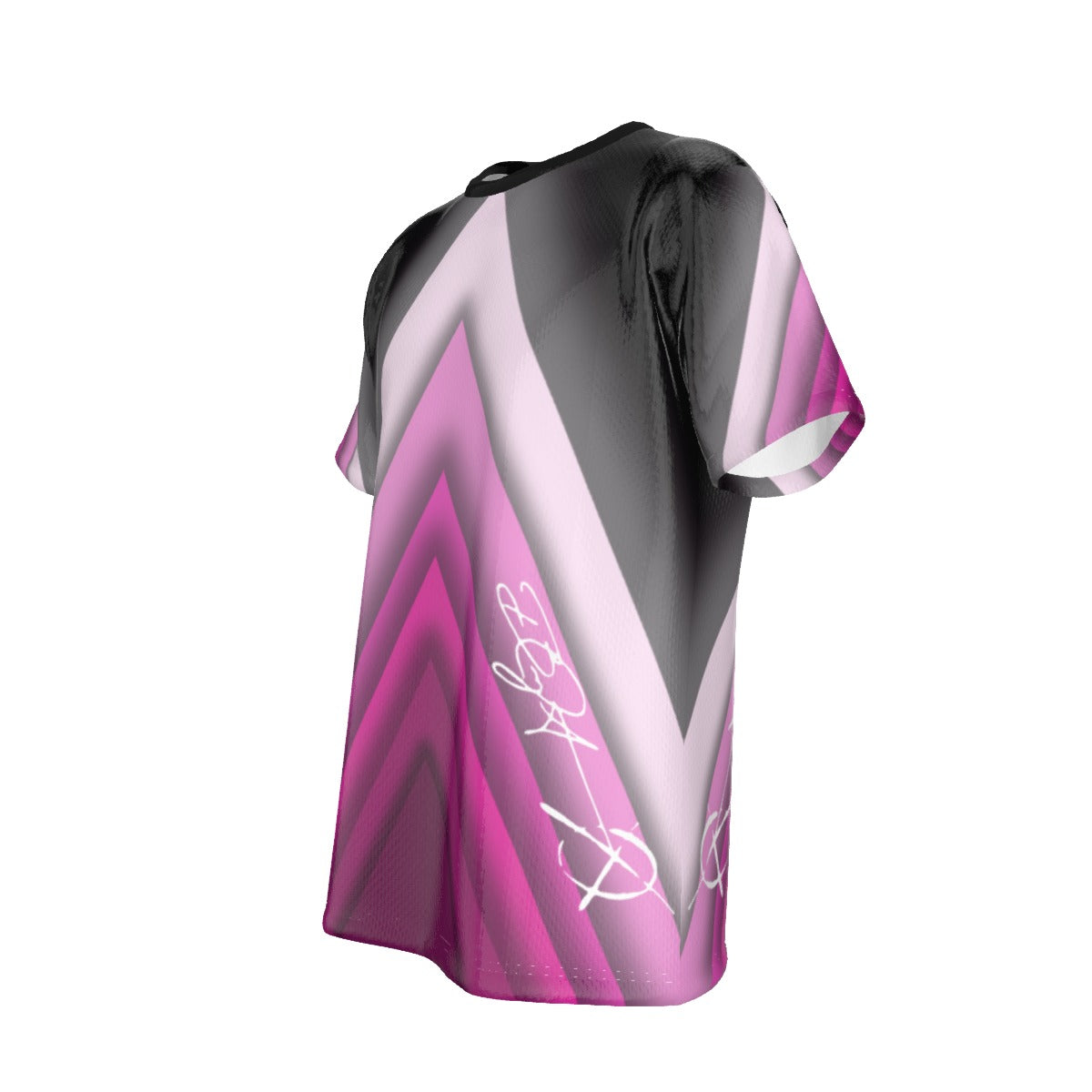 TRIANGLE Black/Pink Layered  T-shirt | Birdseye