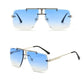 Fashion Frameless Driving Glasses with Summer Gradient