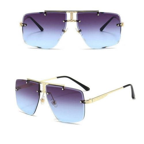 Fashion Frameless Driving Glasses with Summer Gradient