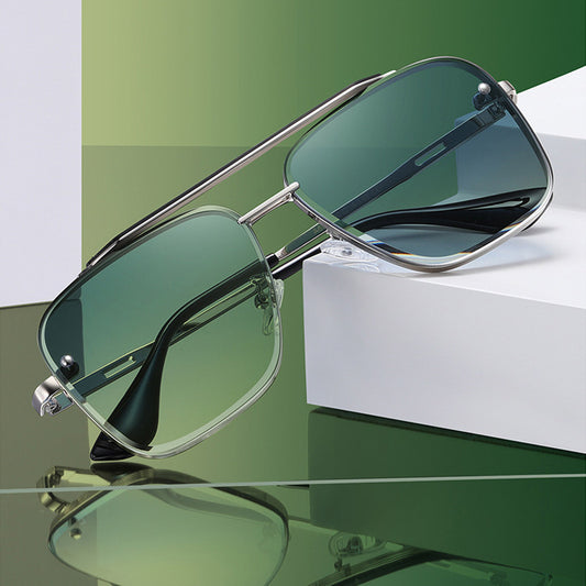 New Gradient Sunglasses Big Metal Frame