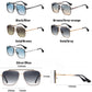 New Gradient Sunglasses Big Metal Frame