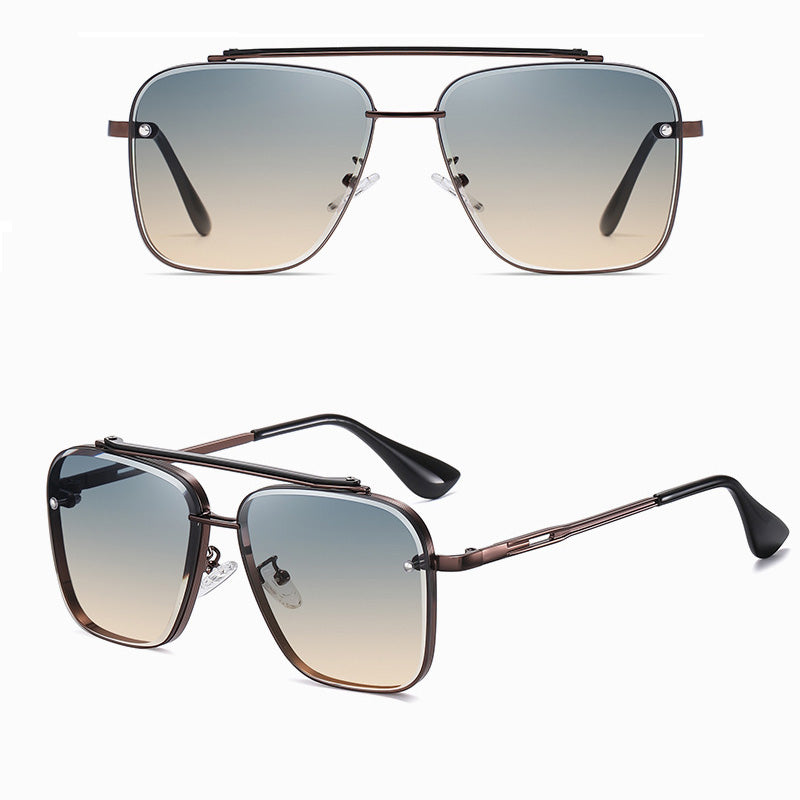 New Gradient Sunglasses Big Metal Frame