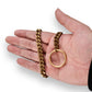 39cm Long Solid Pure Brass Trouser Jean Wallet Chain Keychain For