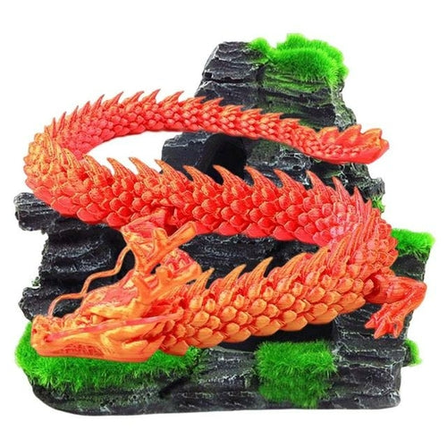 3D Printed Articulated Chinese Dragon Flexible Realistic Made Ornament