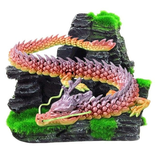 3D Printed Articulated Chinese Dragon Flexible Realistic Made Ornament