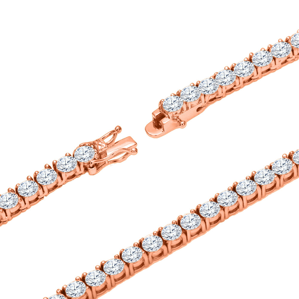 4MM TENNIS CHAIN AAA CZ  925 SILVER by SPARKLE