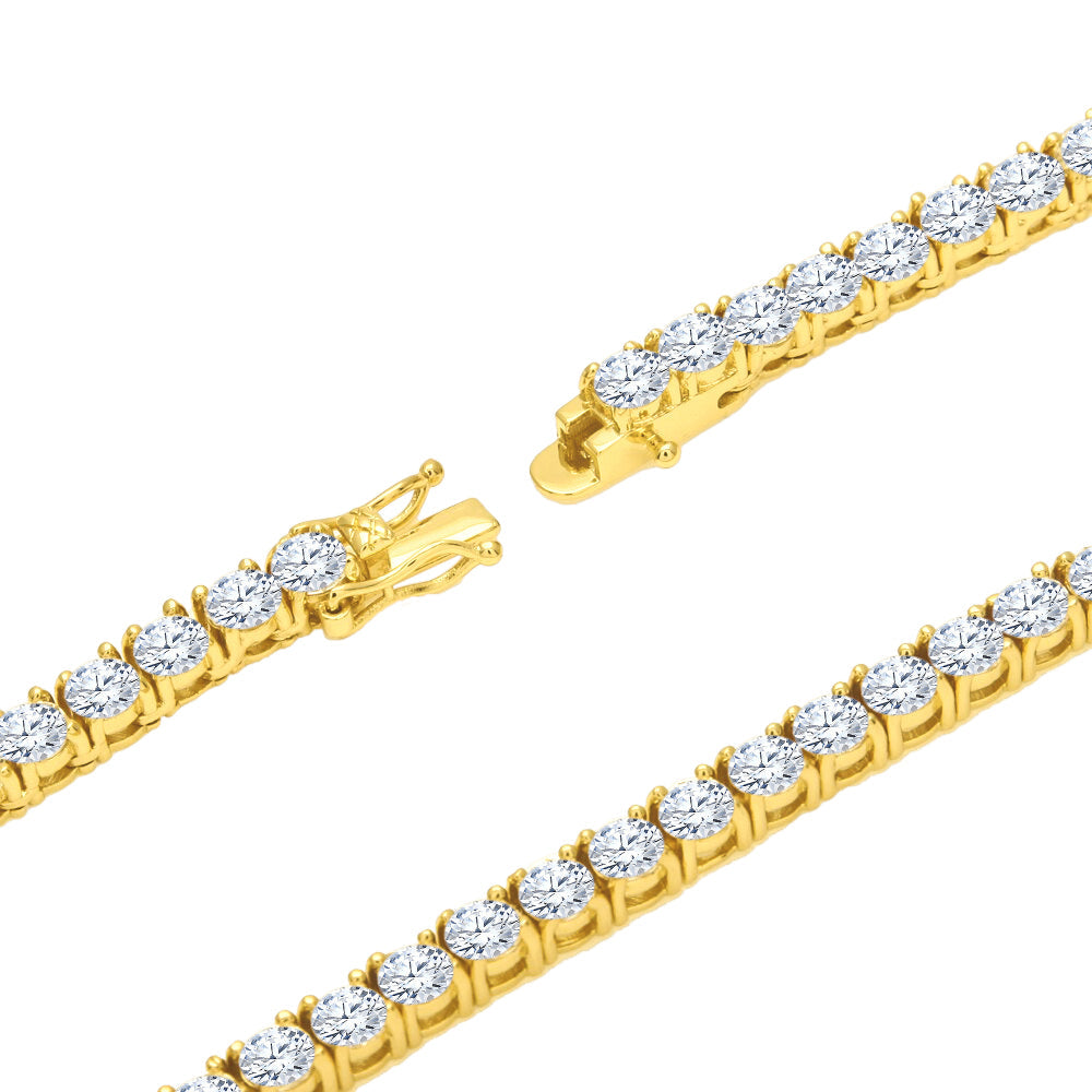 3MM TENNIS CHAIN AAA CZ  925 SILVER by SPARKLE