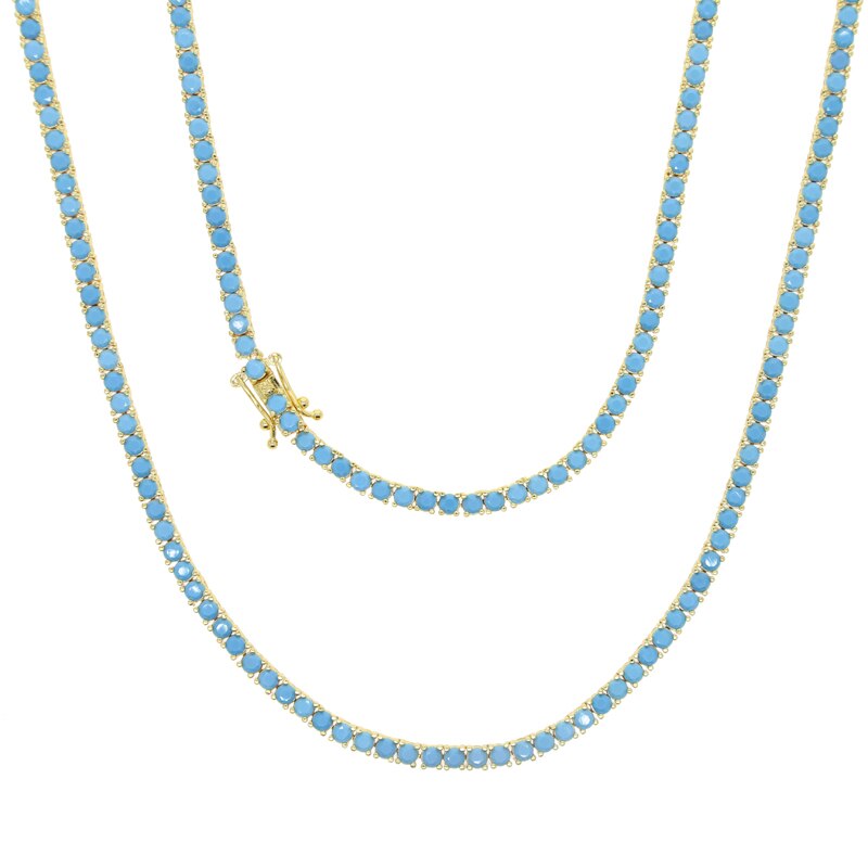 3MM TENNIS CHAIN Turquoise