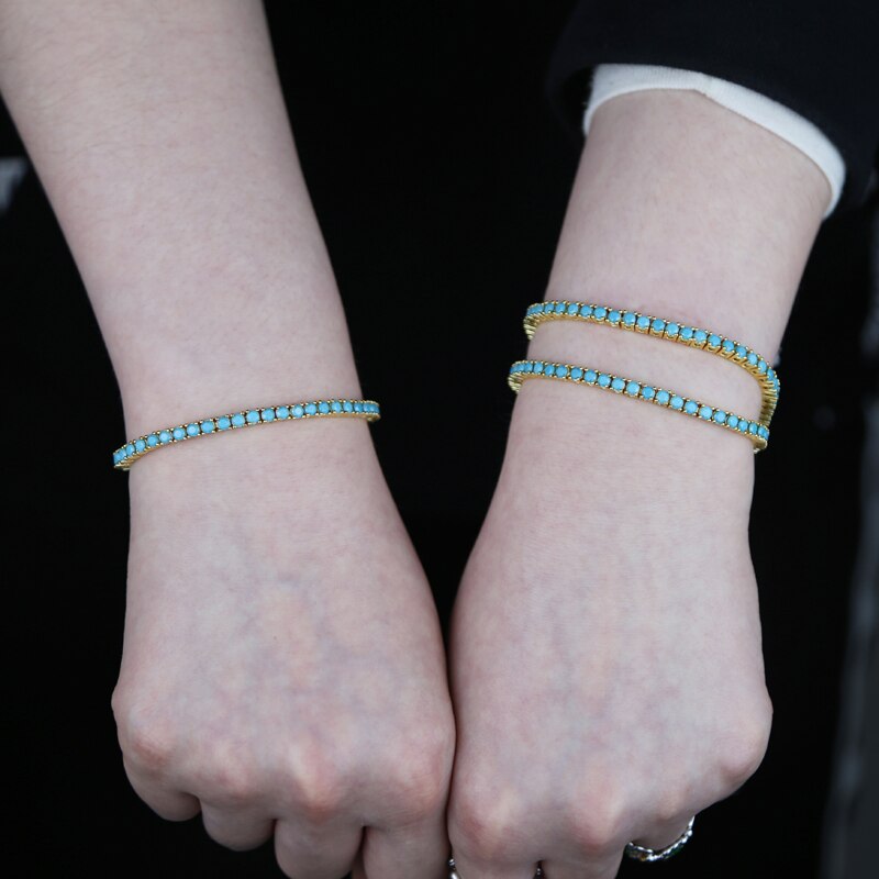 3MM TENNIS CHAIN Turquoise