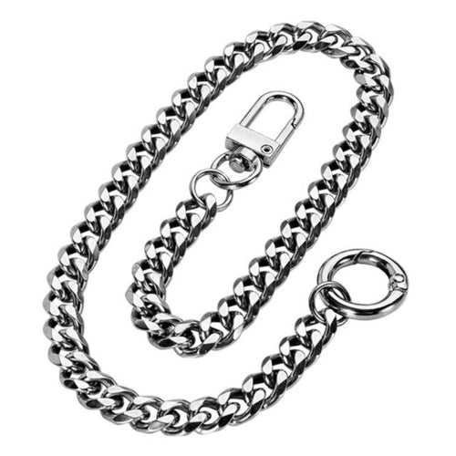 40cm Long Stainless Steel Wallet Belt Key Chain Rock Punk Trousers