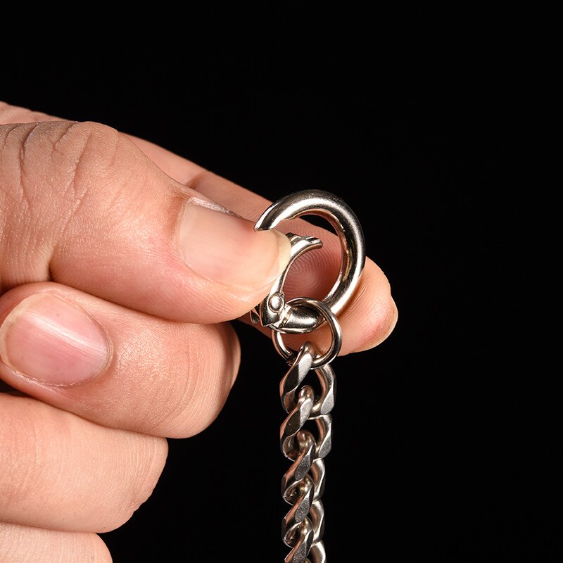 40cm Long Stainless Steel Wallet Belt Key Chain Rock Punk Trousers