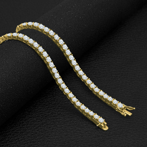 3MM TENNIS CHAIN AAA CZ  925 SILVER by SPARKLE
