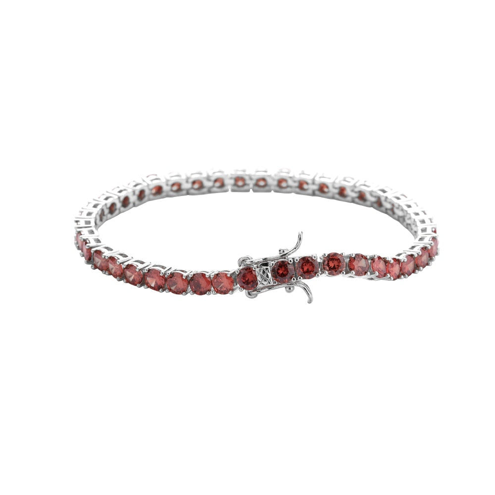 4MM TENNIS BRACELET Ruby Red by TRENDY