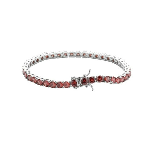 4MM TENNIS BRACELET Ruby Red by TRENDY