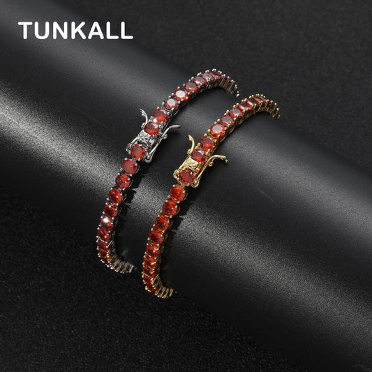 4MM TENNIS BRACELET Ruby Red by TRENDY