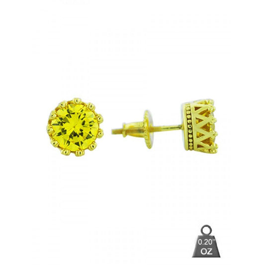 Yellow Fire 925 Sterling Silver Earrings