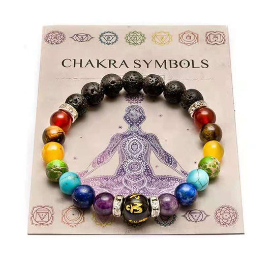 7 Chakra Bracelet With Meaning Cardfor Men Women Natural Crystal