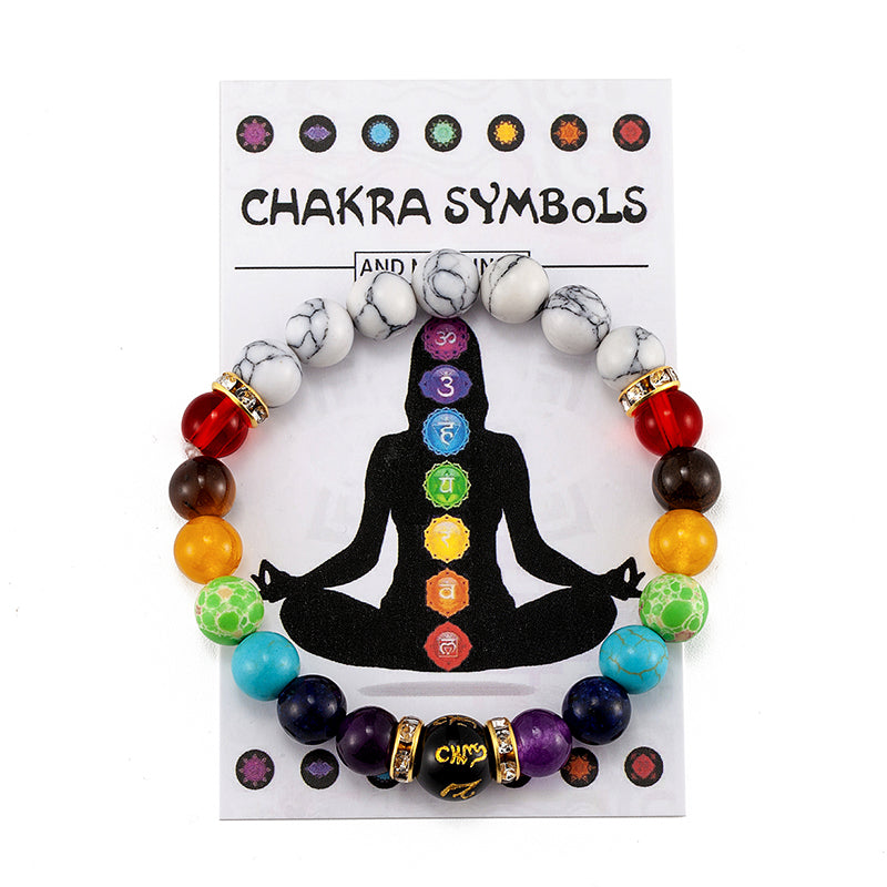 7 Chakra Bracelet With Meaning Cardfor Men Women Natural Crystal