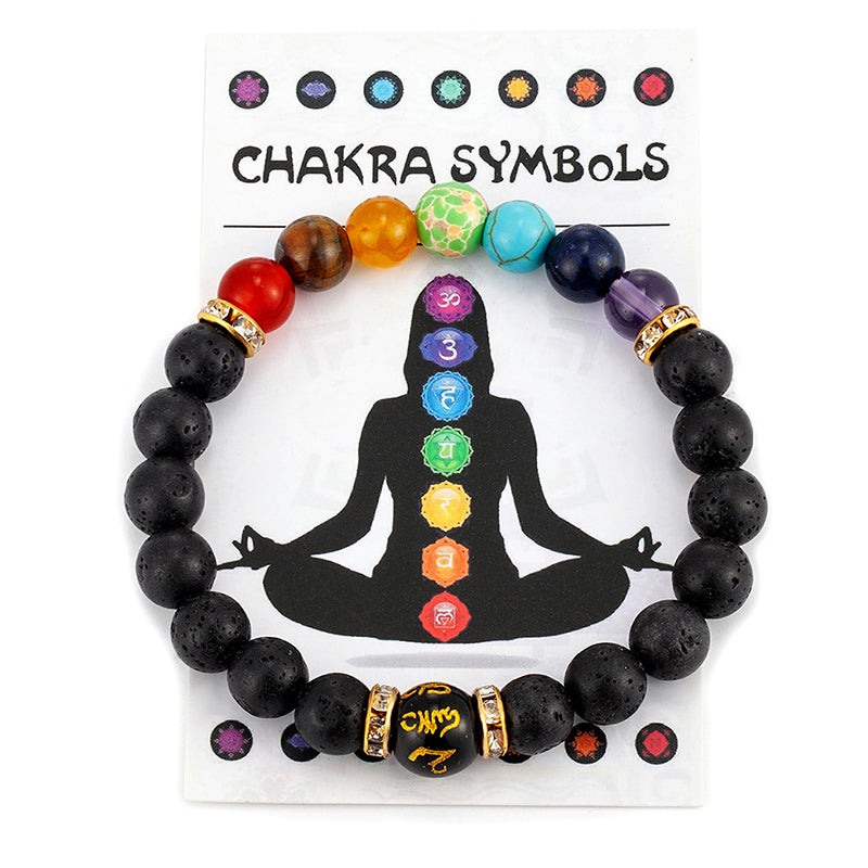 7 Chakra Bracelet With Meaning Cardfor Men Women Natural Crystal
