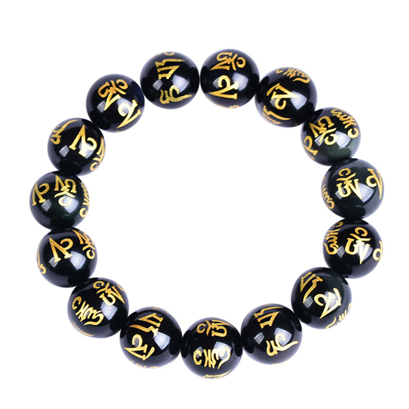 8/10/12/14mm Tibetan Buddhism Six Words Mantra Bracelets